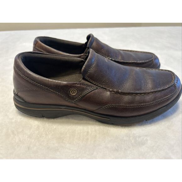 Rockport Men’s Shoes Size 10.5 W Wide Brown Leather Slip On Casual Comfort XCS - Picture 3 of 9